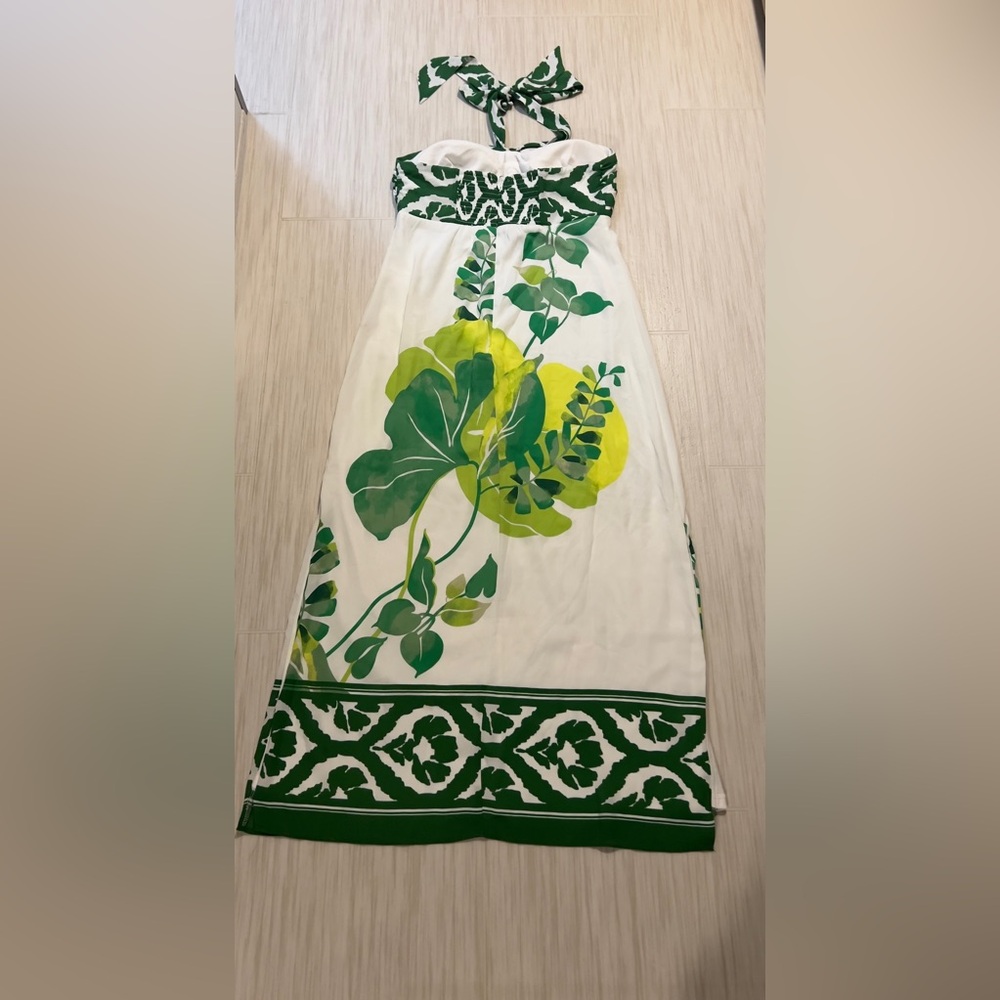 Tropical print maxi dress